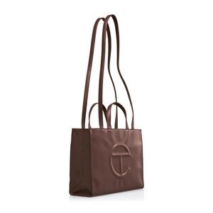 Chocolate telfar medium shopping bag.